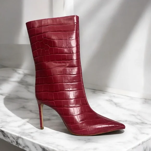 Schutz red boots best sale